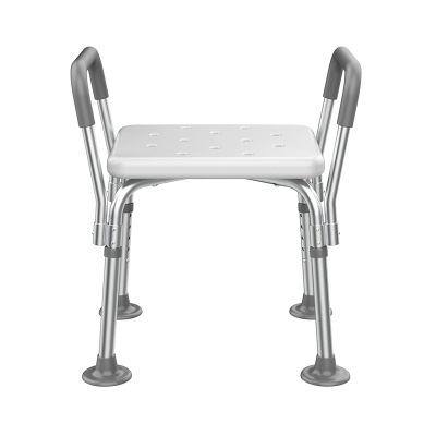 Aluminum Alloy Shower Chair Anti-slip Toilet Chair with Armrests