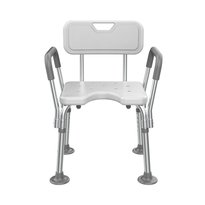 Alloy Toilet Chair Anti-slip Shower Chair with Armrests
