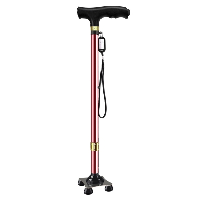 Four Feet Walking Cane Light Weight Walking Stick Crutches with LED Light