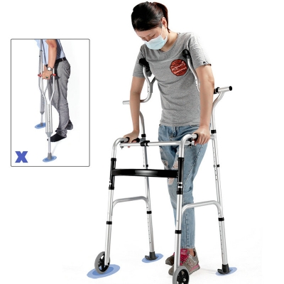 Folding Aluminum Alloy Elderly Walk Training Disabled Walking Aid