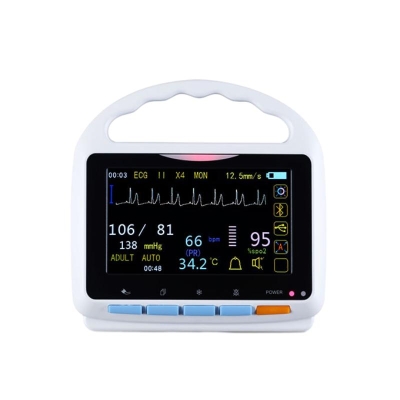 Hospital Patient Monitor 5.0'' Touch Screen Multiparameter Handheld Patient Monitoring with Optional Printer