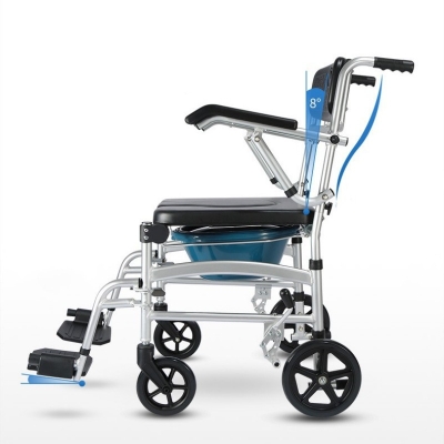 Manual Wheelchair Portable Commode Wheel Chair for the Elderly and Pregnant Women
