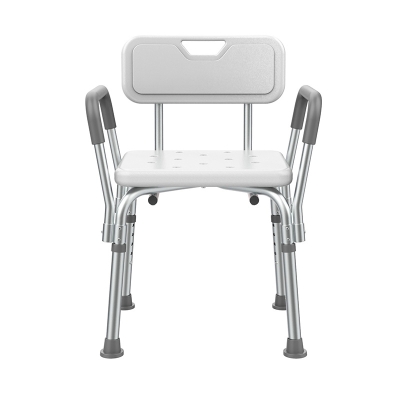 High Quality Aluminum Alloy Shower Chair Anti-slip Toilet Chair with Armrests