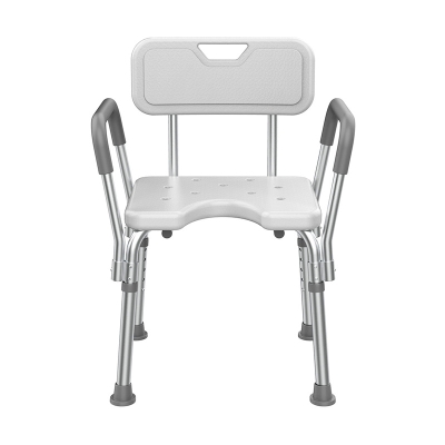 Alloy Toilet Chair Anti-slip Shower Chair with Armrests