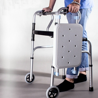Multi Purposes Folding Walking Aid Mobility Aid Frame Walker for the Elderly and Disabled