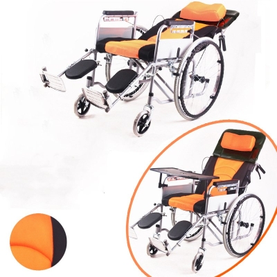 Portable Manual Wheel Chair Medical Folding Lightweight Travel Wheelchair with Spoked Tires