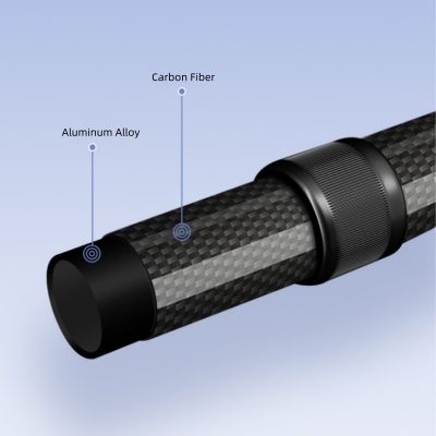 4-Corner Canes Aluminium Alloy Walker Carbon Fiber Walking Sticks with LED