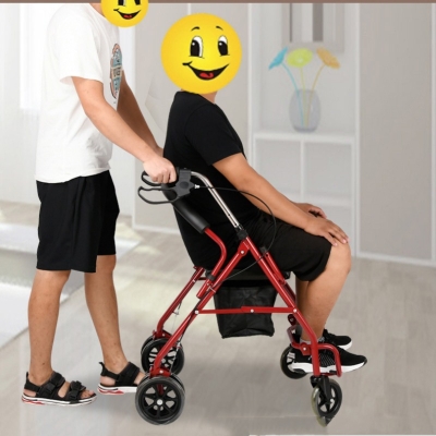 Wholesale Lightweight Walking Aids Folding Rollator Walker for Elderly and Handicapped