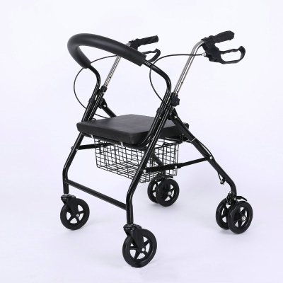 Lightweight Adjustable Walking Aids Folding Walker Rollator with Wheels for The Disabled