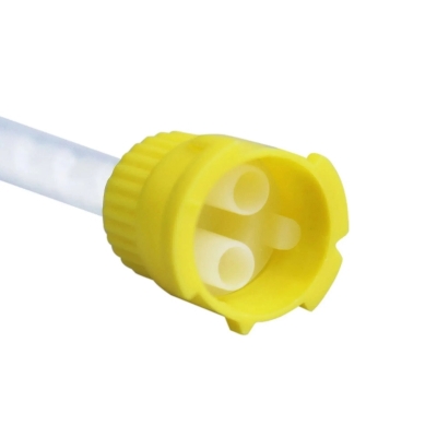 Dental Material Disposable Silicone Yellow Rubber Impression Mixing Tip