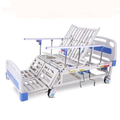 Manual Adjustable Nursing Bed Full Bend Hospital Patient Bed