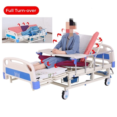 Manual Adjustable Nursing Bed Full Bend Hospital Patient Bed