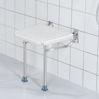 Wall Mounted Bathroom Shower Chair Folding Handicap Seat For Disabled And Elderly