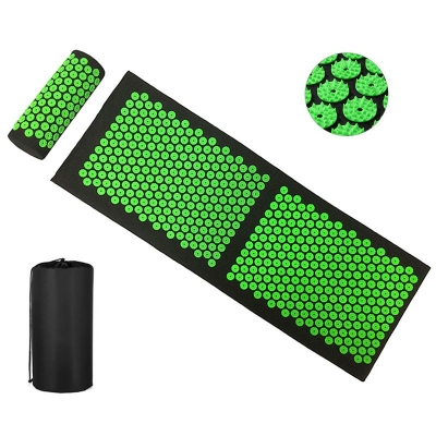 Acupressure Mat and Pillow Set for Neck and Back Pain Relief and Muscle Relaxation