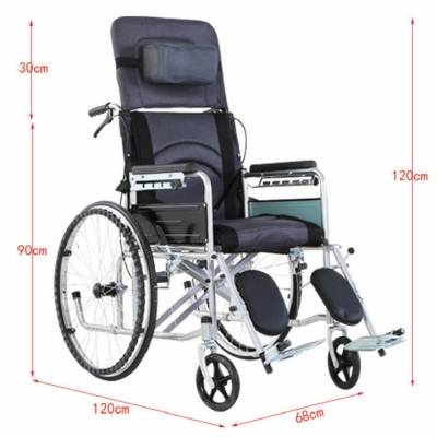 Portable Wheelchair Medical Recumbent Manual Wheelchair