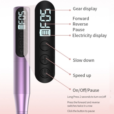 Electric Nail Drill File – Cordless Professional Nail File for Manicure and Polishing