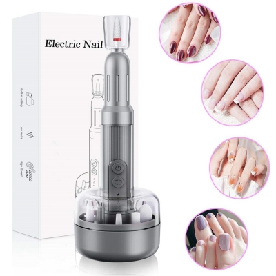 Mini Portable Nail Drill Machine &ndash; Cordless Nail File Polisher for Manicure Kit