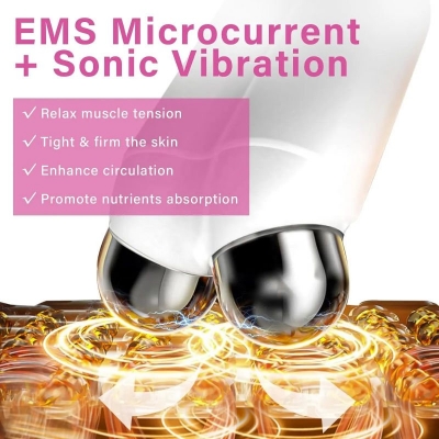 Mini EMS Microcurrent Facial Lifting Device - V-Line Toning & Anti-Wrinkle Tool