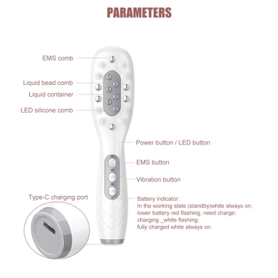 Comb-Style EMS Scalp Massager for Anti Hair Loss – Electric Scalp Comb Device for Wholesale