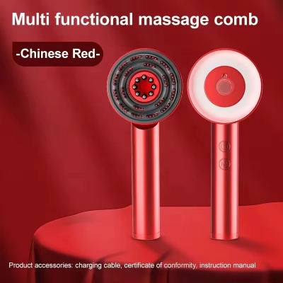 Electric Scalp Massager, Red Light Therapy Brush for Hair Growth and Oil Applicator