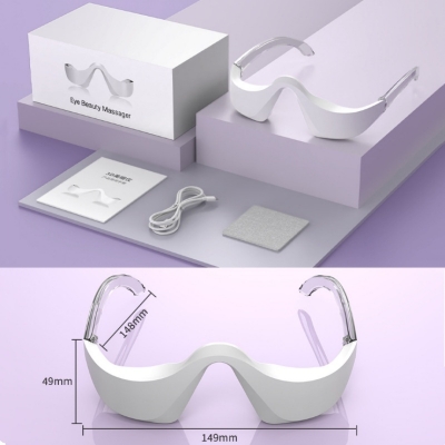 Glasses-Mounted Eye Massager – Hot Massage EMS & LED Therapy Eye Care Device