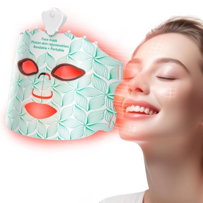 LED Light Facial Mask - Safe Home Skin Care & Relaxation