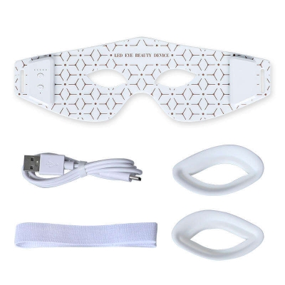 LED Red Light Eye Mask for Under-Eye Care – Eye Massager for Dark Circles and Fine Lines