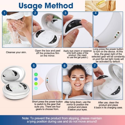 Electric Eye Care Massager – EMS Microcurrent & LED Red Light Therapy Eye Patches