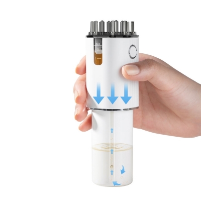 Rechargeable Red Light Scalp Massager with Serum Applicator - Portable Hair Growth Treatment Comb