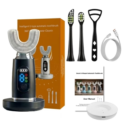 U-Shape Wireless Sonic Toothbrush with LCD & Charging Dock