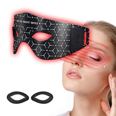 LED Red Light Eye Mask for Under-Eye Care &ndash; Eye Massager for Dark Circles and Fine Lines