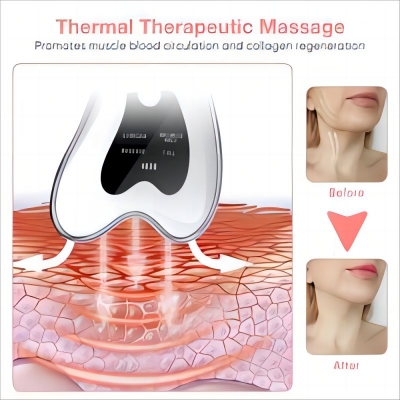 Viral Microcurrent Gua Sha Face Massager - TikTok Trendy Electric Facial Lifting Tool