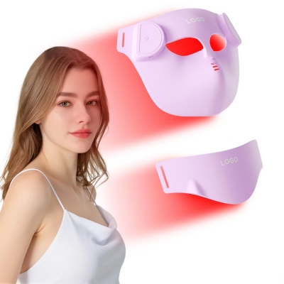 Wireless 4D LED Face and Neck Mask &ndash; Anti-Aging Red Light Therapy Device for Wholesale