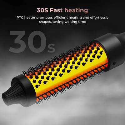 Budget 2 in 1 Hair Straightener Curler Brush - Best Value Heated Comb