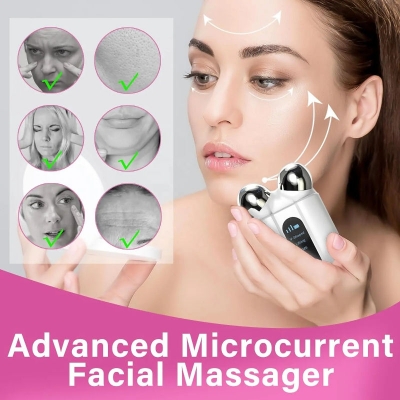 Mini EMS Microcurrent Facial Lifting Device - V-Line Toning & Anti-Wrinkle Tool