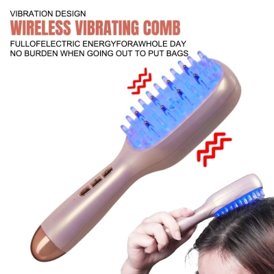 Red & Blue Light Scalp Massage Comb for Hair Care – LED Scalp Therapy Comb for Wholesale