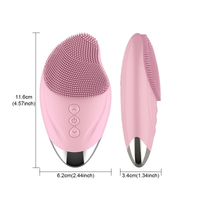 Gentle Silicone Facial Cleaning Brush - Soft Electric Face Cleanser